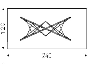 Gordon_  240 x 120 x H 75 cm