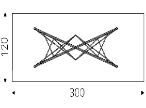 Gordon_  300 x 120 x H 75 cm