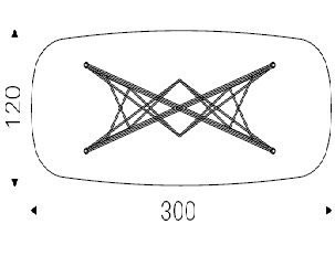 Gordon_  300 x 120 x H 75 cm Sag