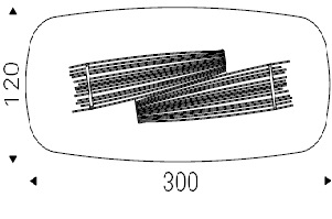Hystrix_ 300 x 120 x H 75 cm Sag