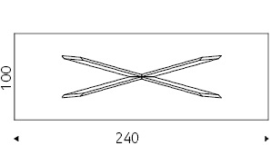 Spyder_ 240 x 100 x H 75 cm