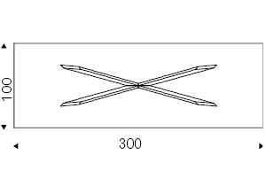 Spyder_ 300 x 100 x H 75 cm