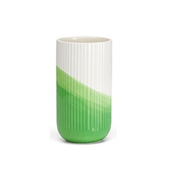 Herringbone vase - verde