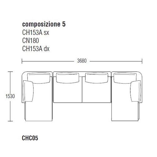 Chelsea CHC05_ 368 x 153 cm