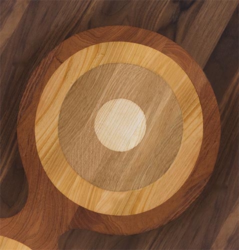 Compensato con cinque diversi tipi di legno massello