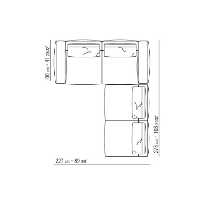271XA_ 227 x 276 x H 90 cm