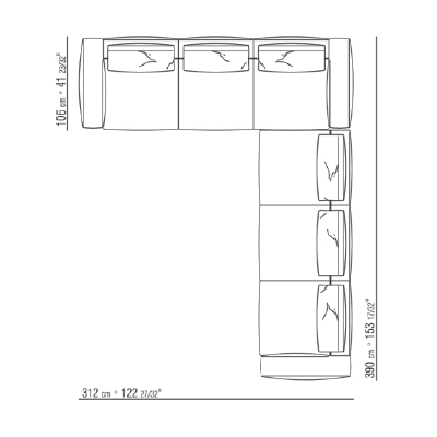 271XC_ 312 x 390 x H 90 cm