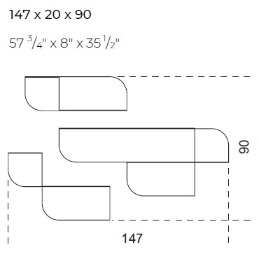 147 x 20 x 90 cm_Composición 1B
