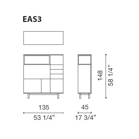 Easy_ 135 x 45 x H 148 cm (EAS3)