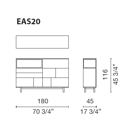 Easy_ 180 x 45 x H 116 cm (EAS20)