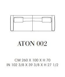 Aton 002_ 260 x 100 x H 70 cm