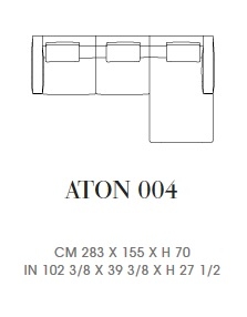 Aton 004_ 283 x 155 x H 70 cm