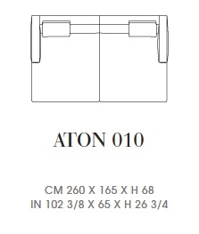 Aton 010_ 260 x 165 x H 68 cm