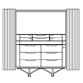85000_ 132 x 53 x H 160 cm