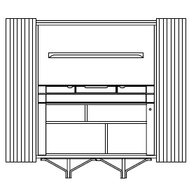 85001_ 132 x 53 x H 160 cm