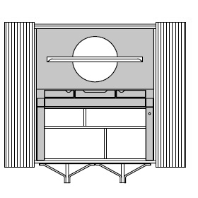 85006_ 132 x 53 x H 160 cm