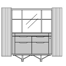 85007_ Bar 132 x 53 x H 160 cm