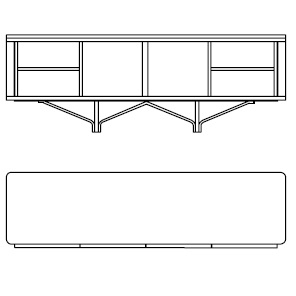 85020_ 195 x 53 x H 69 cm
