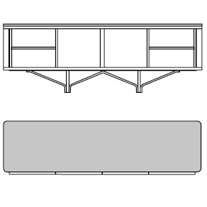 85021_ 195 x 53 x H 69 cm