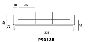 P9013B_ 231 x 80 x H 60 cm