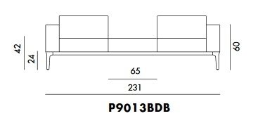 P9013BDB_ 231 x 80 x H 60 cm