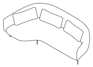 Roma Chaise-Longue_ 234.5 x 121.4/84 x H 73.5 cm