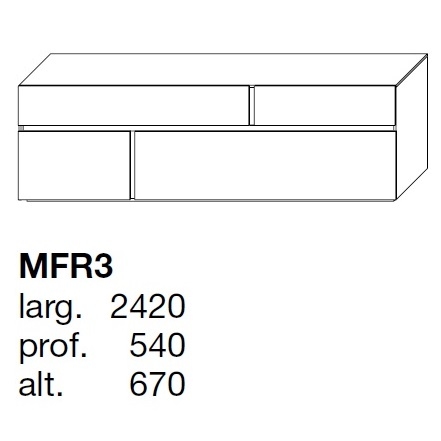 MFR3_ 242 x 54 x H 67 cm