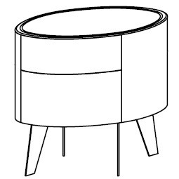 CDKE2_ 60 x 41.5 x H 59 cm