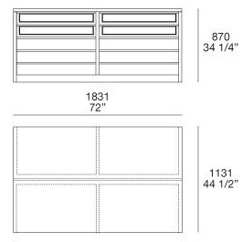 183.1 x 113.1 x H 102.2 cm