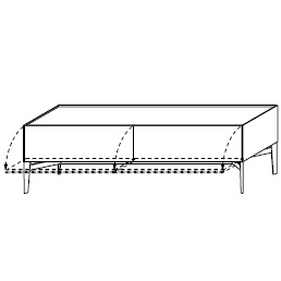 MA216B_ 181.6 x 50.1 x H 56.6 cm