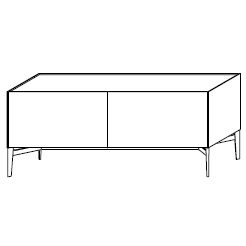 MA2Y6A_ 181.6 x 50.1 x H 76.9 cm