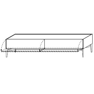 MA218B_ 241.6 x 50.1 x H 56.6 cm