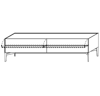 MA2X8B_ 241.6 x 50.1 x H 66.9 cm