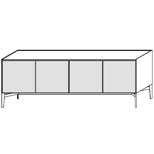 MA228B_ 241.6 x 50.1 x H 87.2 cm