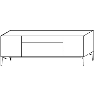 MA228C_ 241.6 x 50.1 x H 87.2 cm