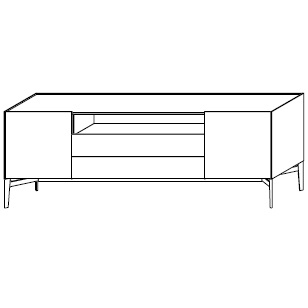 MA228D_ 241.6 x 50.1 x H 87.2 cm