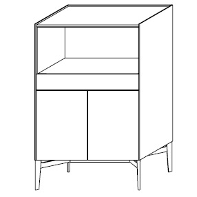 MA243A_ 91.6 x 50.1 x H 145.4 cm
