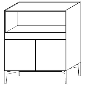 MA244A_ 121.6 x 50.1 x H 145.4 cm