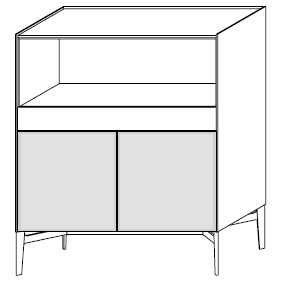 MA244B_ 121.6 x 50.1 x H 145.4 cm