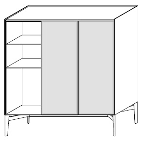MA24DA_ 136.6 x 50.1 x H 145.4 cm