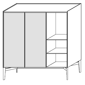 MA24DB_ 136.6 x 50.1 x H 145.4 cm