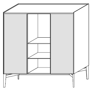 MA24DC_ 136.6 x 50.1 x H 145.4 cm