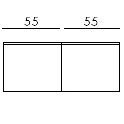 RUBEN_ (55+55) x 55 x H 45 cm