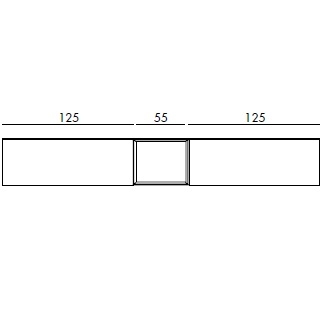 RUBEN_ (125+55+125) x 55 x H 45 cm