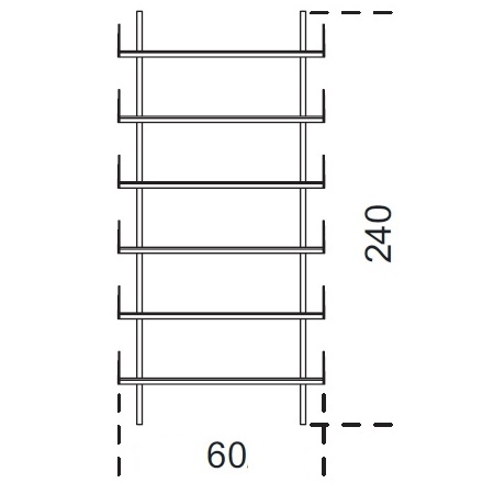 Brera_ 60 x 25 x H 240 cm (60M240)