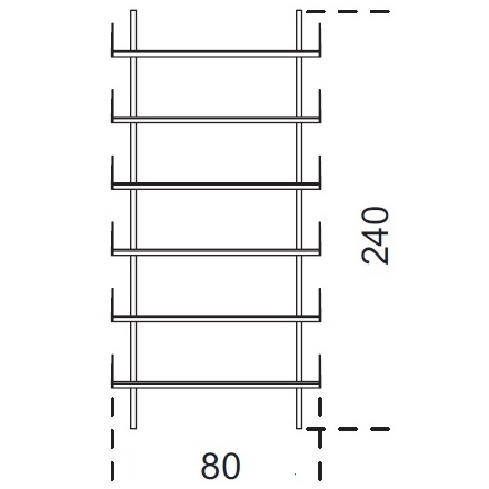 Brera_ 80 x 25 x H 240 cm (80M240)