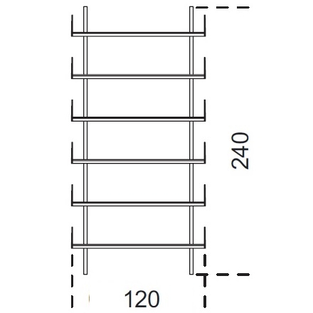 Brera_ 120 x 25 x H 240 cm (120M240)