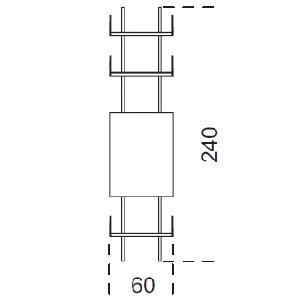 Brera_ 60 x 25 x H 240 cm (60A240)