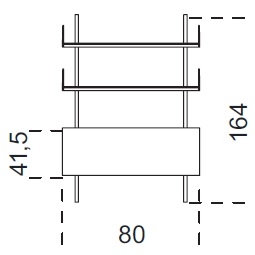 Brera_ 80 x 25 x H 164 cm (80R164)