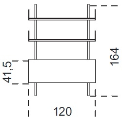 Brera_ 120 x 25 x H 164 cm (120R164)